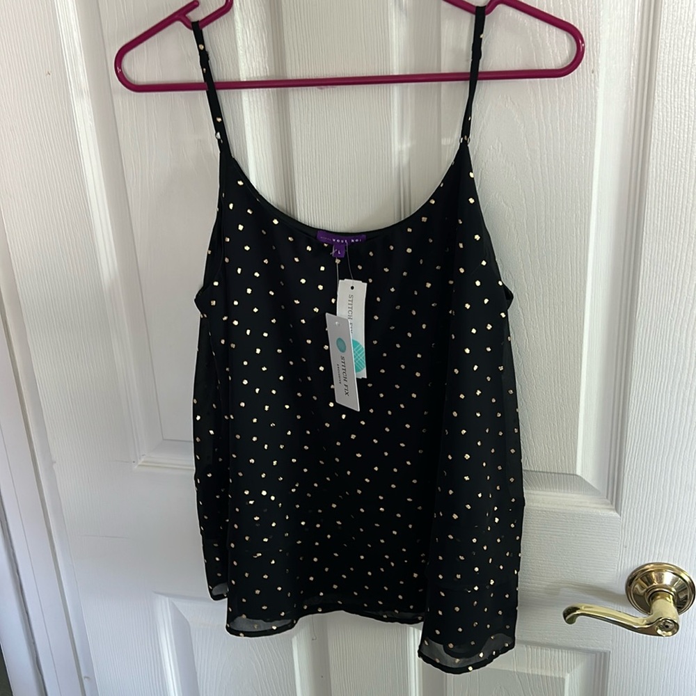 New with tags black and gold tank